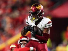 Terry McLaurin abandonó temprano el partido Commander-Chiefs por una lesión en el cuádriceps