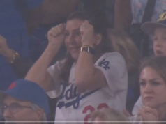La esposa de Clayton Kershaw estaba muy emocionada durante su dramática aparición como relevista en el Juego 3.