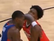 Momento impactante: la estrella de los Detroit Pistons, Jalen Duren, le da un brutal codazo a un oponente en la cara antes de ser expulsado instantáneamente.