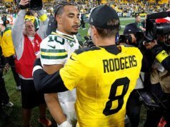 Por qué Aaron Rodgers y Jordan Love no intercambiaron camisetas después de que los Packers vencieron a los Steelers