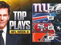 Actualizaciones en vivo de la Semana 8 de la NFL, puntajes: Giants-Eagles, 49ers-Texans, Browns-Patriots, más