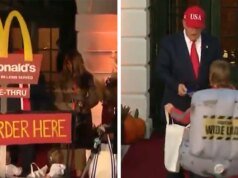 Donald y Melania Trump reparten dulces a los niños en la Casa Blanca por Halloween