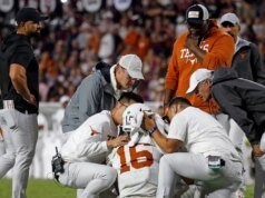 El mariscal de campo de Texas Arch Manning resultó herido cuando los Longhorns vencieron al estado de Mississippi en tiempo extra