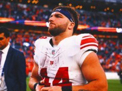 El corredor de los Giants, Cam Scottebo, cortado por una lesión en el tobillo contra los Eagles, trasladado al hospital