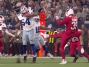 El defensor de los Cowboys bloquea el despeje de los Cardinals con la cara para el touchdown más improbable