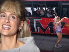 Meghan entrena el autobús de la gira de TMZ en el vídeo musical ‘Still Don’t Care’