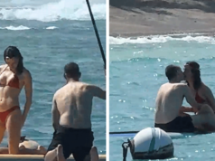 Margaret Qualley y Jack Antonoff lucen sus cuerpos desgarrados en la playa en Hawaii