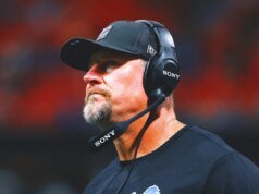 Lions HC Dan Campbell y QB Jared Goff, ambos responsables de la derrota ante los Vikings