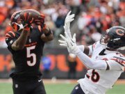 Tee Higgins de los Bengals hizo historia con una increíble atrapada de touchdown contra los Bears