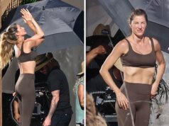 Gisele Bundchen hace alarde de su figura en forma mientras filma en Miami