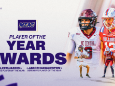 NCCU QB Walker Harris y SCSU DB Jarrod Washington nombrados Jugadores Ofensivos y Defensivos del Año 2025 MEAC