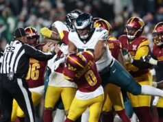 La pelea entre Eagles y Commanders en el juego del sábado por la noche resultó en 3 expulsiones