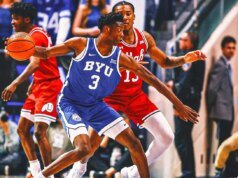 El estudiante de primer año de AJ Dybantsa registra 43 puntos y el No. 13 BYU vence a Utah, 91-78