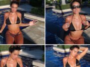 ¡Adivina la nena DJ en bikini publicada al lado de la piscina!