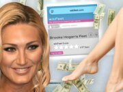 Brooke Hogan juega con el modelado fetichista de pies mientras recibe la mercancía