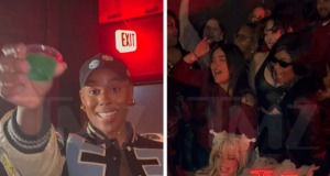 Shelby Carter y Jerrie Johnson presentan el autobús de Double Valentine