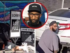El hermano de Nipsey Hussle se cubre en el vídeo que graba la inauguración del restaurante