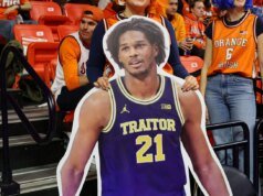 Pie de foto: Una mirada retrospectiva a la derrota de Illinois por los Diez Grandes de Michigan