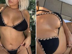 ¡Adivina la cantante con este bikini negro para Thirsty Thursday!