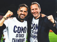 El técnico del Como, Cesc Fàbregas, elogió a los jugadores tras conseguir una plaza en la Liga de Campeones