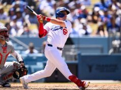 Ryan Ward, de los Dodgers, dispara su primer jonrón en la MLB ante el ex prospecto principal de los Filis
