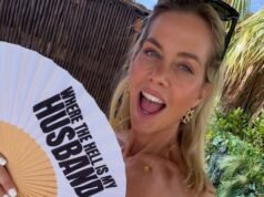 Kate Lawler, de 46 años, bromeó diciendo que “se olvidó de la edad” mientras posaba en bikini mientras bebía sangría en una despedida de soltera salvaje en Mallorca.